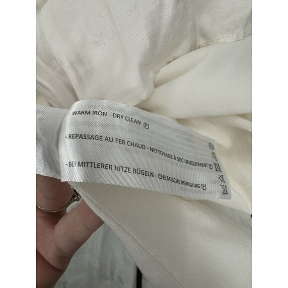 Keepsake Dress Women 10 Ivory Magnetic Ruffle Linen Blend Summer Mini MSRP:$170 - Picture 5 of 11